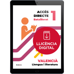 Accés directe 1r BTX. Valencià: llengua i literatura (llicència digital)