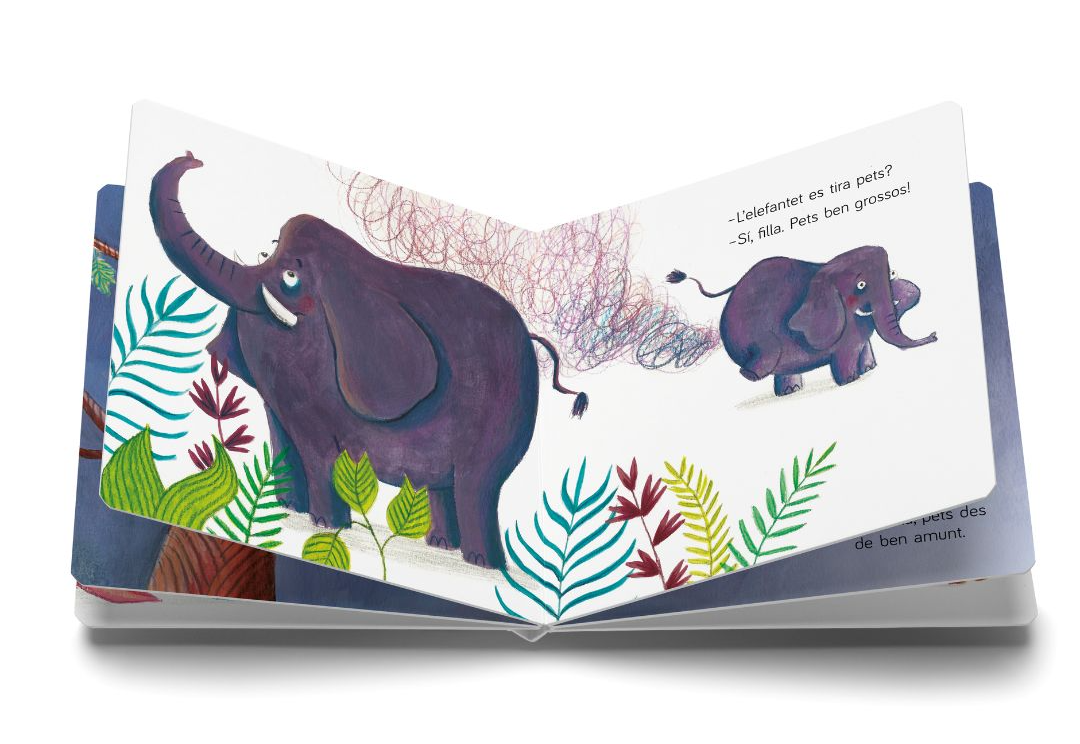 Un àlbum de cartó perquè els primers lectors comencin a familiaritzar-se amb els animals d'una manera divertida.